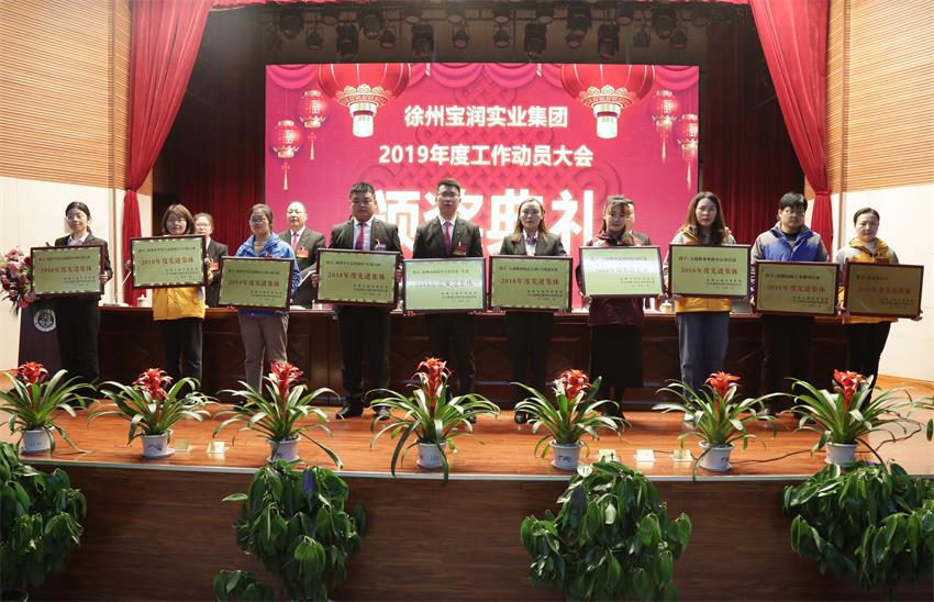 江南电子网站(中国)官方网站2019年度工作动员大会---集团公司领导为先进单位和先进个人代表颁奖